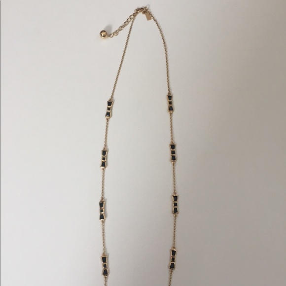 Kate Spade Black and Gold Bow Necklace - Picture 2 of 8